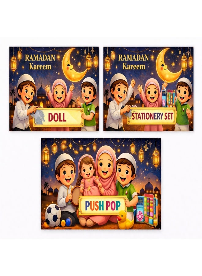 JOLLITY LLC Ramadan Kareem 15 pcs Scratch & Win Cards for Kids – Surprise Game | Fun Ramadan Activity with Small Toys & 1 Big Prize | Party Game & Daily Ramadan Surprise - Image 2